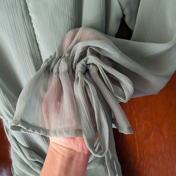 ASOS DESIGN mini dress sage green US 6 UK 10 - Picture 6 of 10